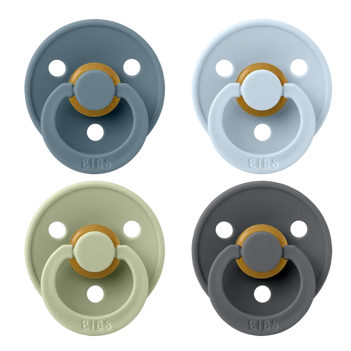 Bibs Pacifiers - 4 Pack - Petrol/Sage/Baby Blue/Iron