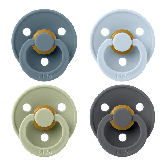 Bibs Pacifiers - 4 Pack - Petrol/Sage/Baby Blue/Iron