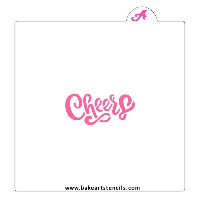 Big Cheers Cookie Stencil bakeartstencil