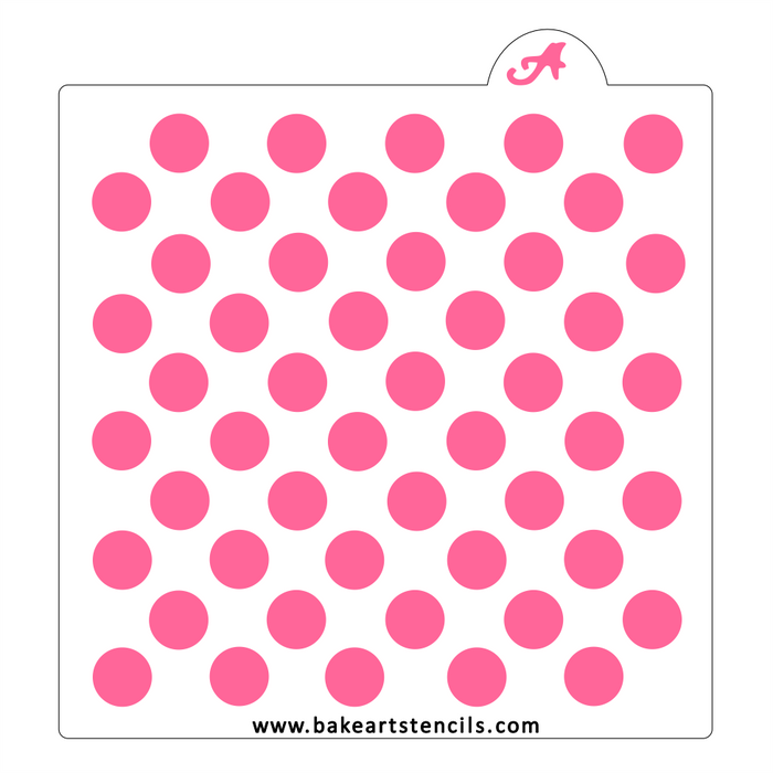 Big Dots Cookie Stencil bakeartstencil