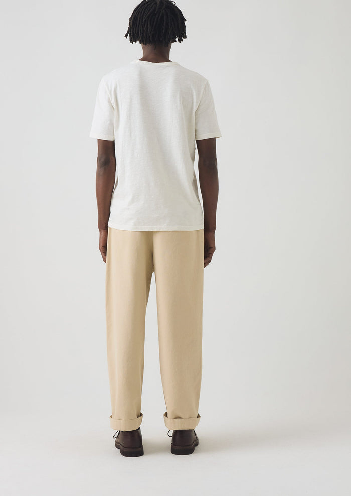 Bill Cotton Canvas Wide Leg Trousers | Stone