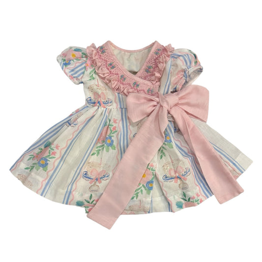 Birthday Cake Handsmocked Dress