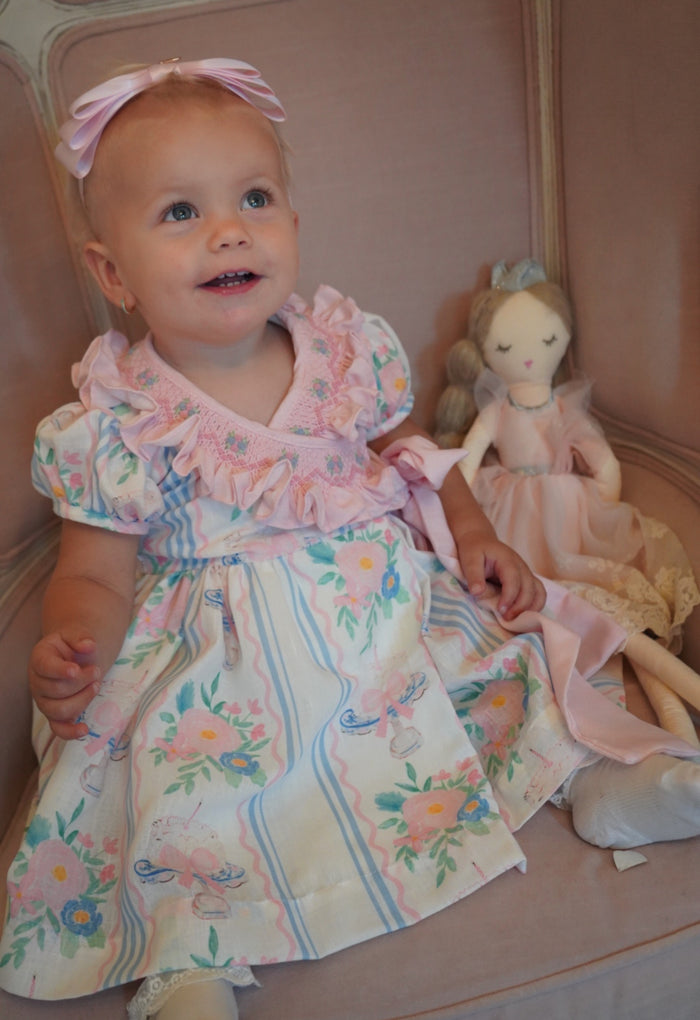 Birthday Cake Handsmocked Dress
