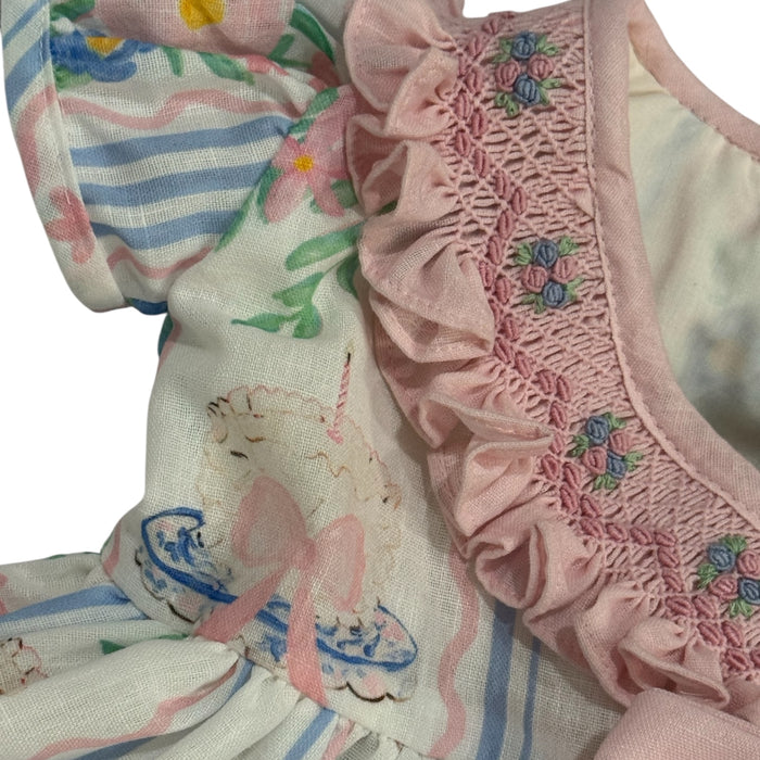 Birthday Cake Handsmocked Dress