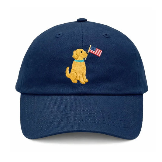 Bits and Bows - Youth Baseball Cap - American Dog