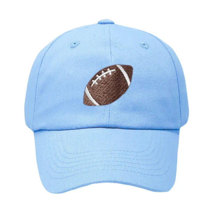 Bits and Bows - Youth Baseball Cap - Blue Football