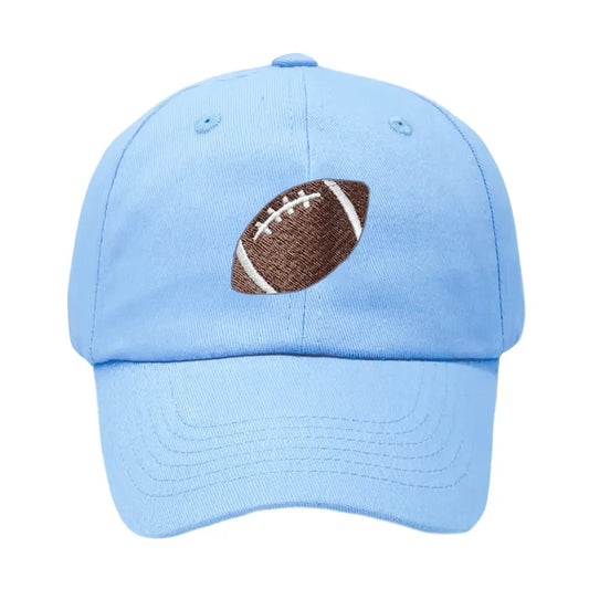 Bits and Bows - Youth Baseball Cap - Blue Football