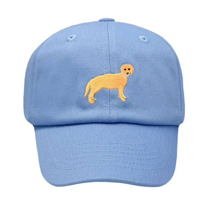 Bits and Bows - Youth Baseball Cap - Blue Golden Retriever