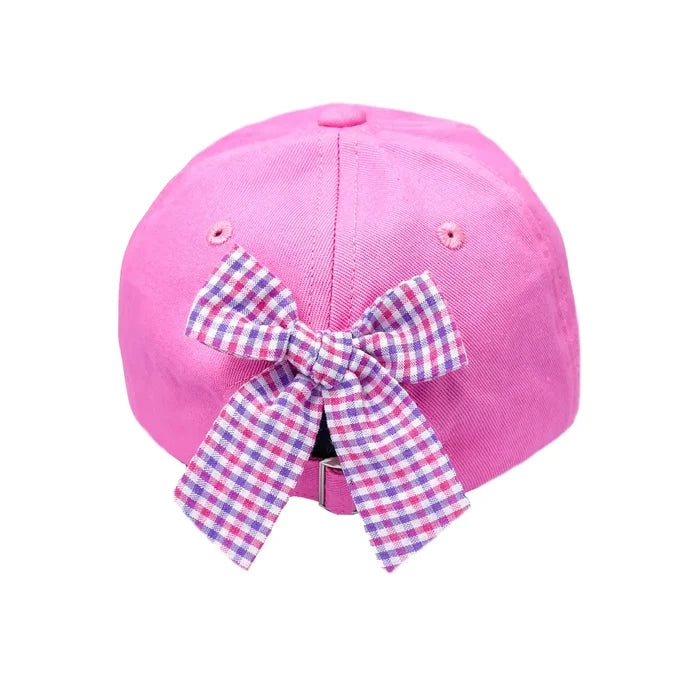Bits and Bows - Youth Baseball Cap - Pink Cowgirl Boot