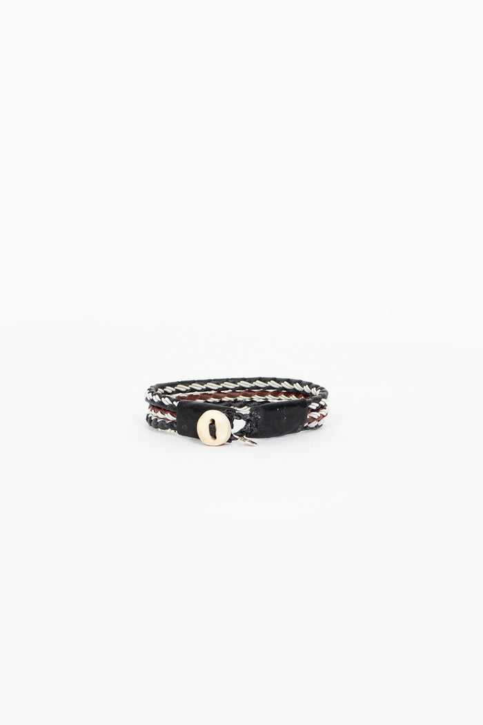 Black/Ox Brown Triple Lasso Bracelet 1