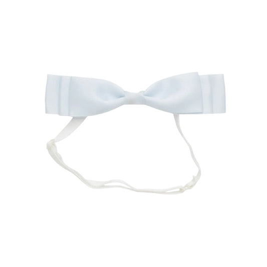 Blair Bow Baby Blue Satin Headband Wrap