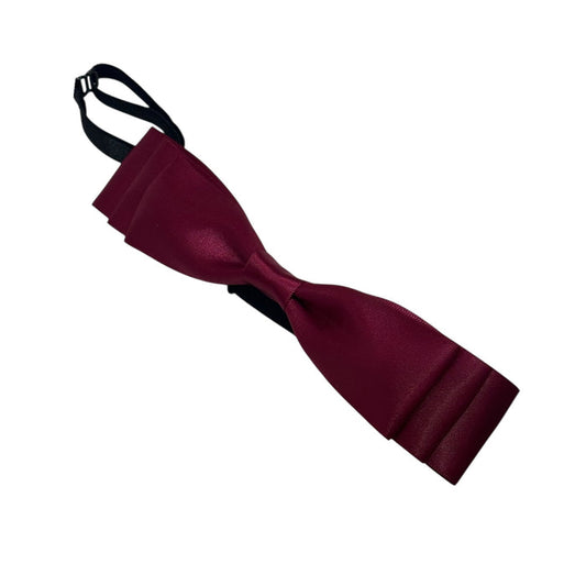 Blair Bow Burgundy Satin Headband Wrap