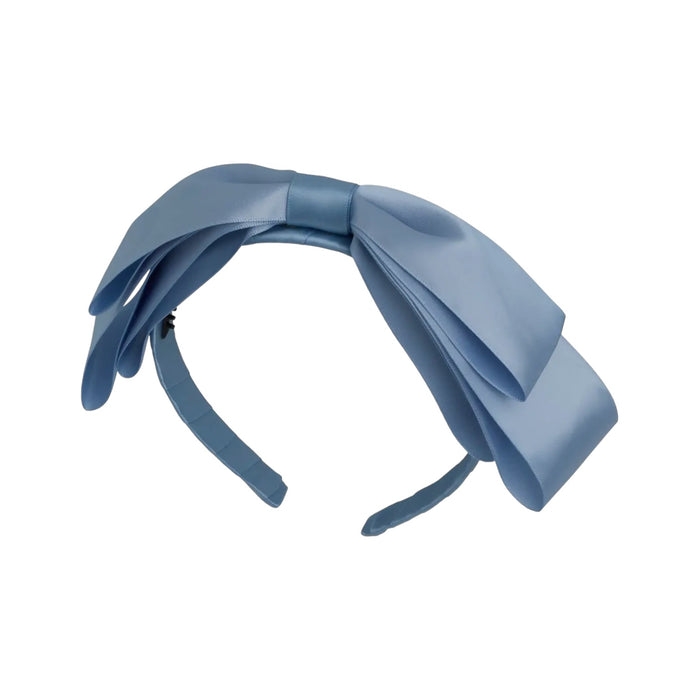 Blair Bow Dusty Blue Satin Headband