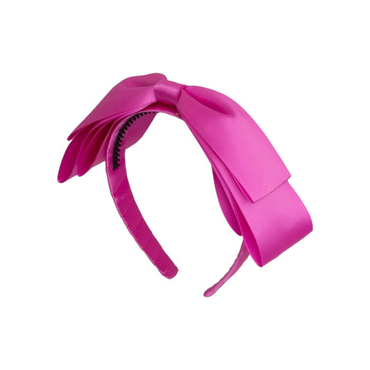 Blair Bow Hot Pink Satin Headband
