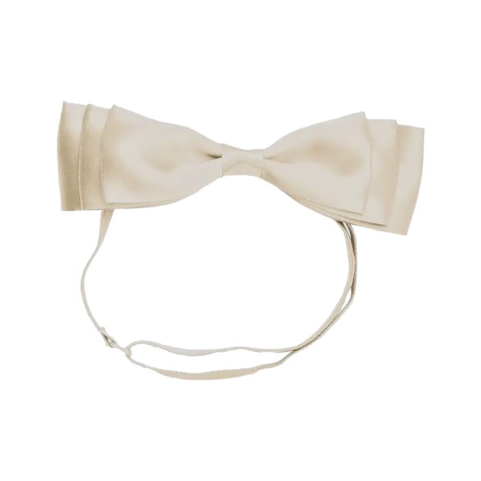 Blair Bow Ivory Satin Headband Wrap