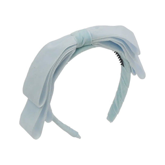 Blair Bow LightBlue Velvet Headband