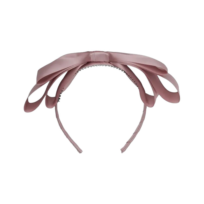 Blair Bow Mauve Satin Headband