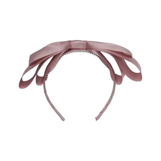 Blair Bow Mauve Satin Headband