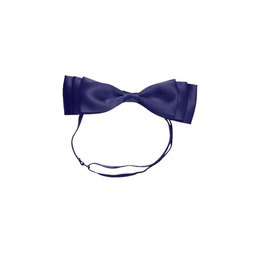 Blair Bow Navy Blue Satin Headband Wrap