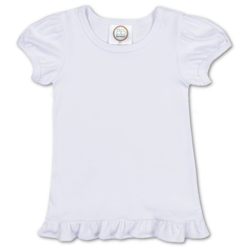 Blank Ruffle T-Shirt - White