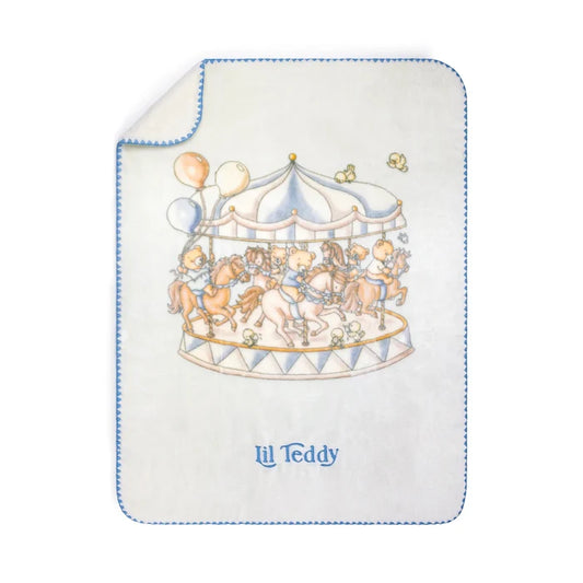 blanket teddy merry go snuggle - blueberry biscuit