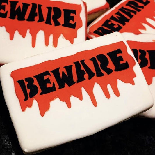 Bloody Beware Cookie Stencil bakeartstencil