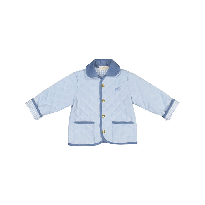 Blue Classic Quilted Jacket