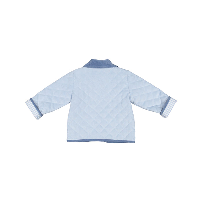 Blue Classic Quilted Jacket
