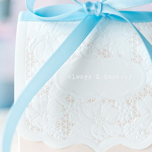 Always and Forever Blush Lace Wedding Party Favor Box