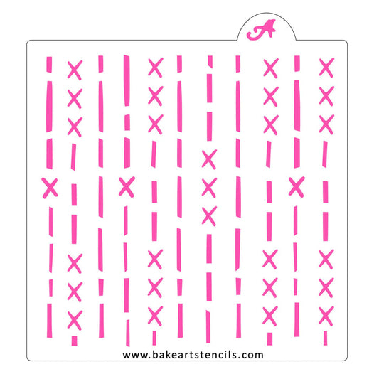 Boho Instersection Pattern Stencil bakeartstencil