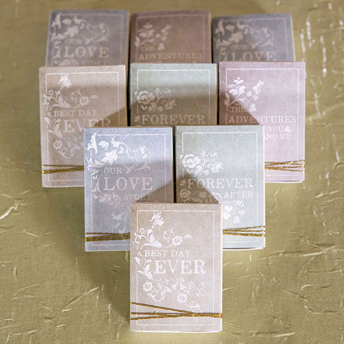 Book Themed Wedding Favor Kit (Pack of 8)