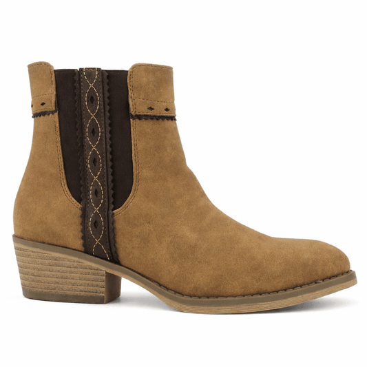 Bota Beige Mujer Casual Chalada Camp Botines Taco Chalada