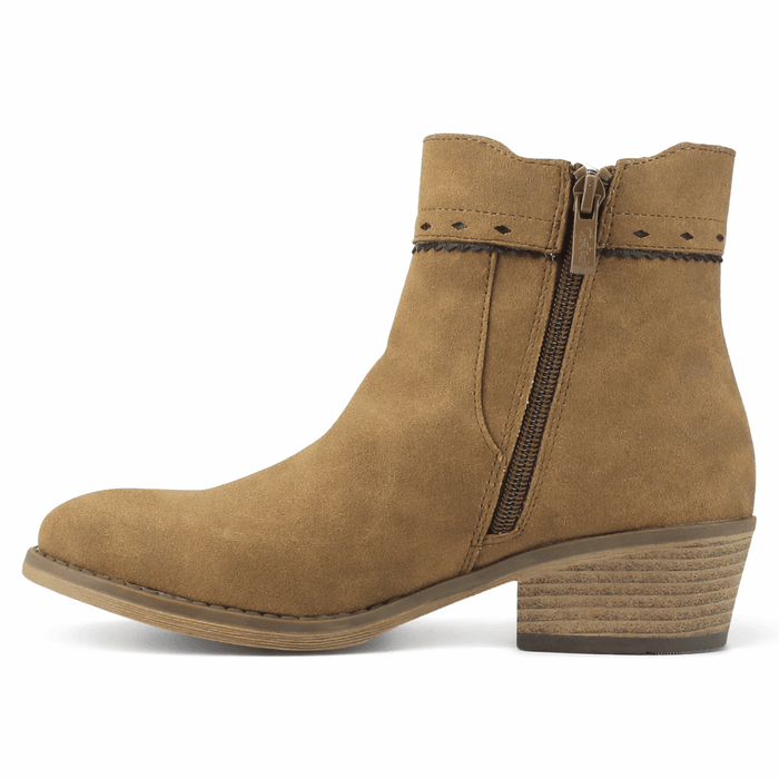 Bota Beige Mujer Casual Chalada Camp Botines Taco Chalada