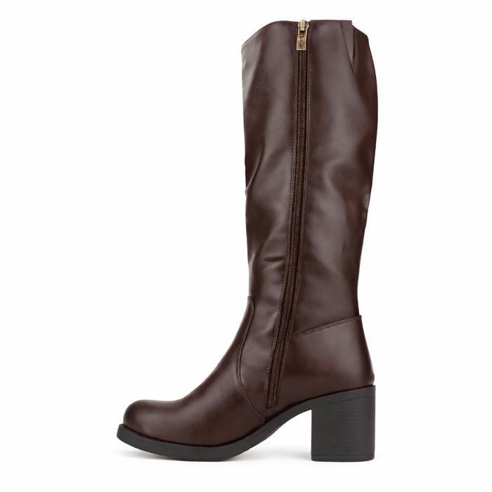 Bota Burdeo Mujer Casual Chalada Prata Botas Taco Chalada