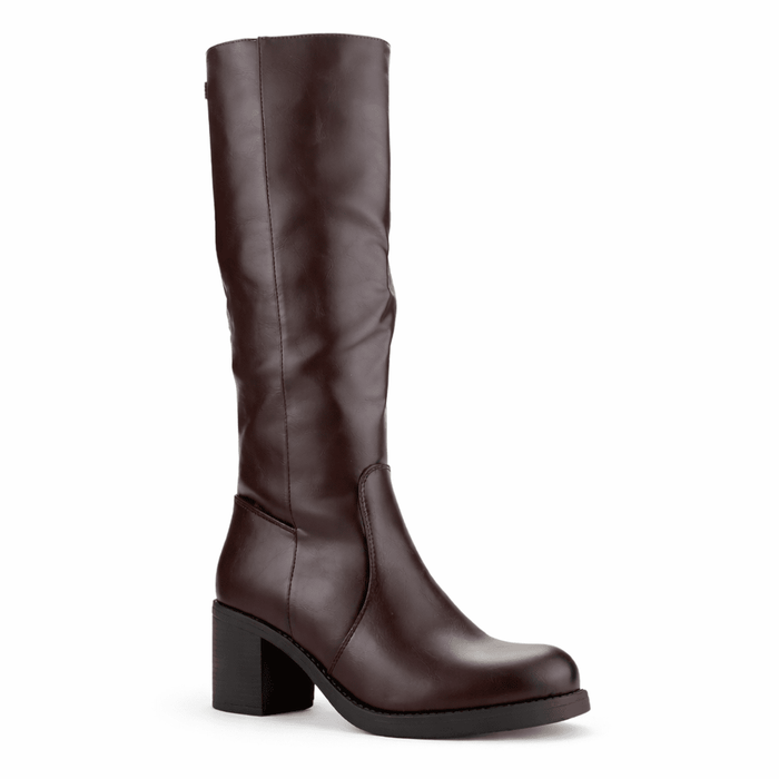 Bota Burdeo Mujer Casual Chalada Prata Botas Taco Chalada