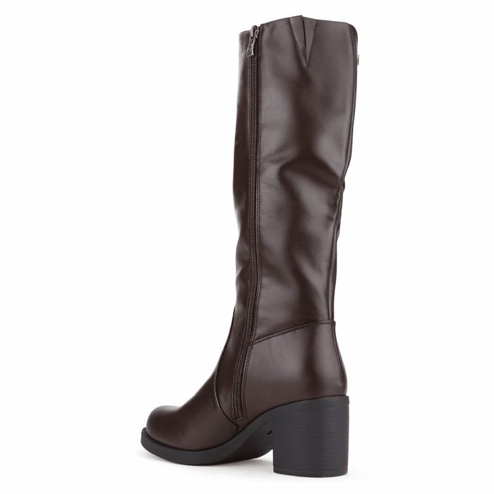 Bota Burdeo Mujer Casual Chalada Prata Botas Taco Chalada