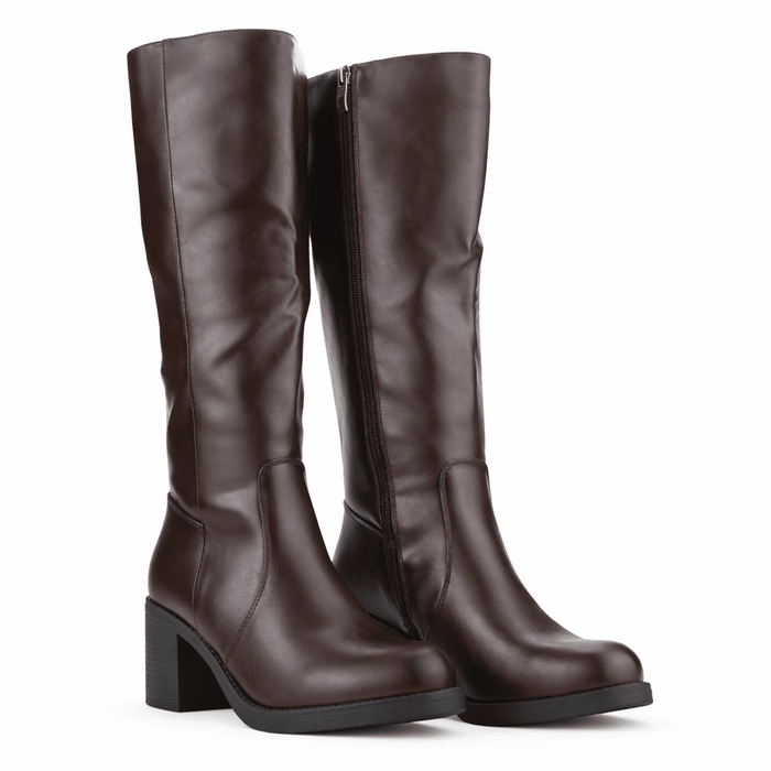 Bota Burdeo Mujer Casual Chalada Prata Botas Taco Chalada