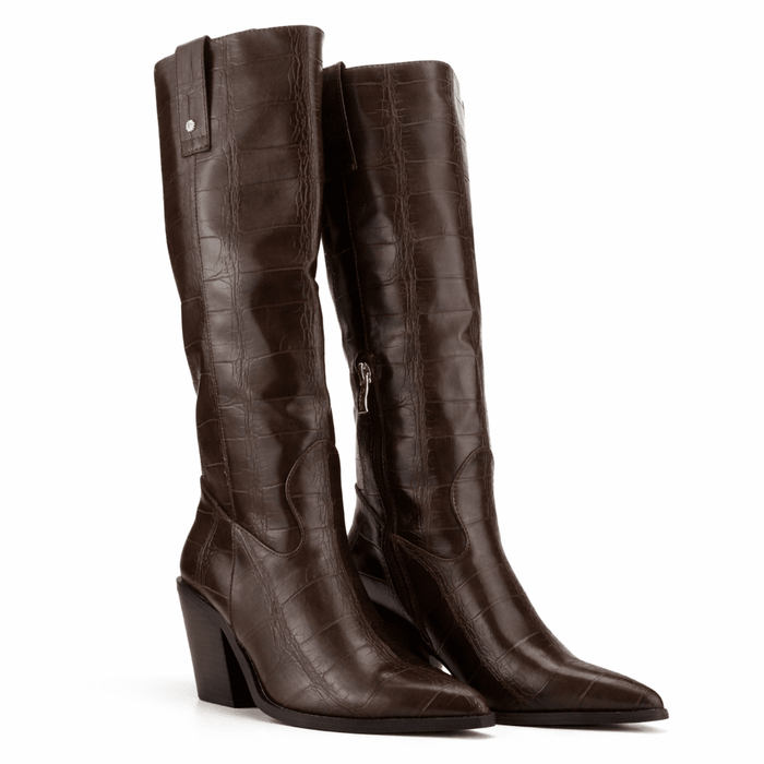 Bota Café Mujer Casual Chalada Nevada Botas Taco Chalada