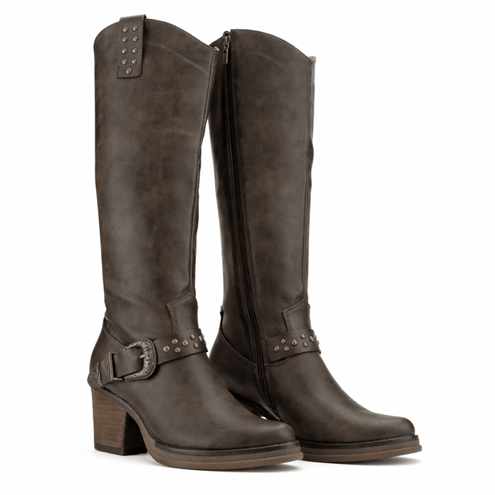 Bota Café Mujer Casual Chalada Suzie Botas Taco Chalada