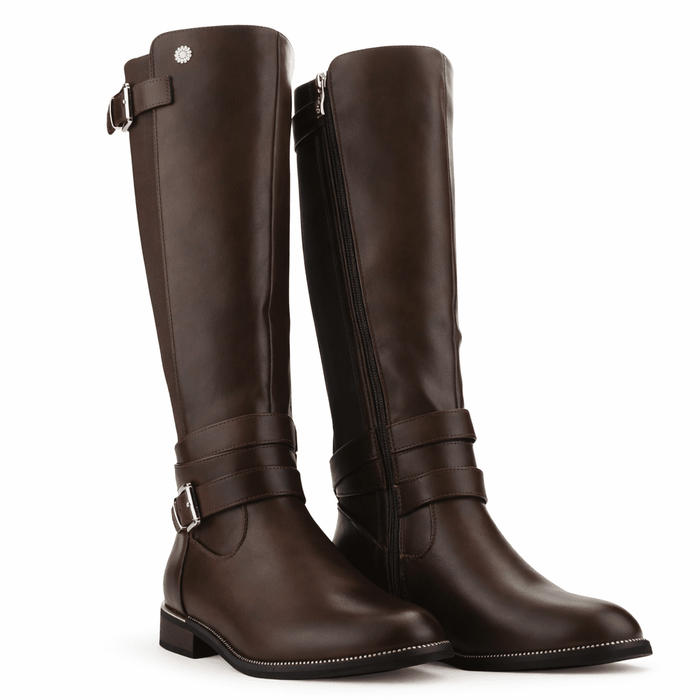 Bota Café Mujer Casual Chalada Trafun Botas Taco Chalada