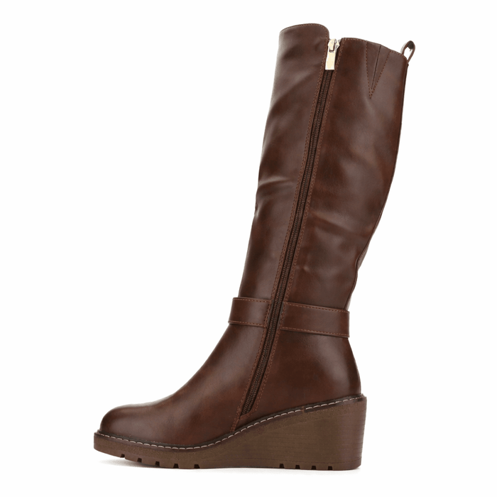 Bota Café Mujer Casual Chalada Weding Botas Taco Chalada