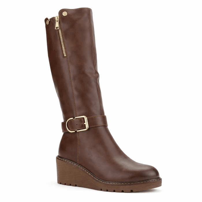 Bota Café Mujer Casual Chalada Weding Botas Taco Chalada