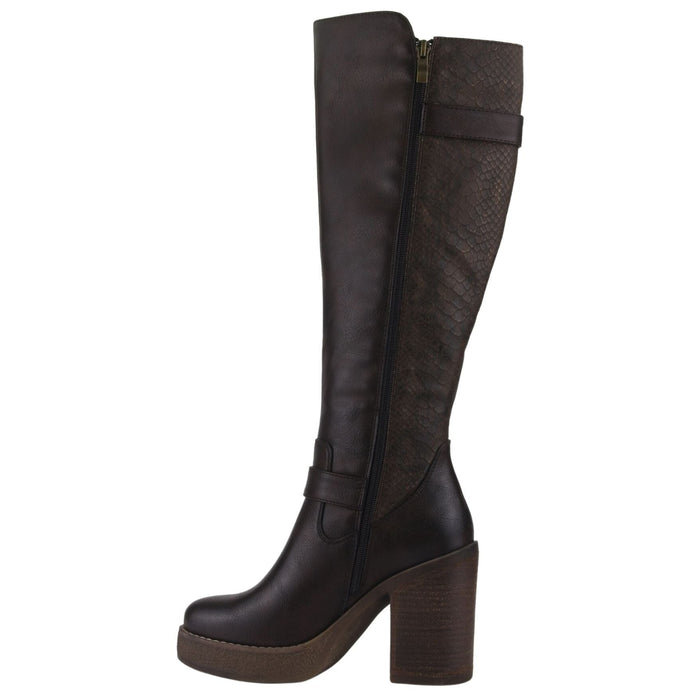 Bota Chalada Mujer Ella-11 Café Casual Botas Taco Chalada