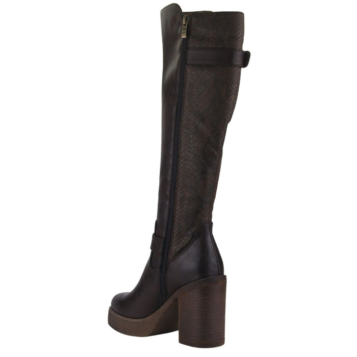 Bota Chalada Mujer Ella-11 Café Casual Botas Taco Chalada
