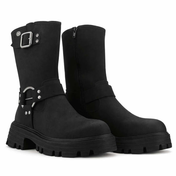 Bota Negro Mujer Casual Chalada Messa Botas Taco Chalada