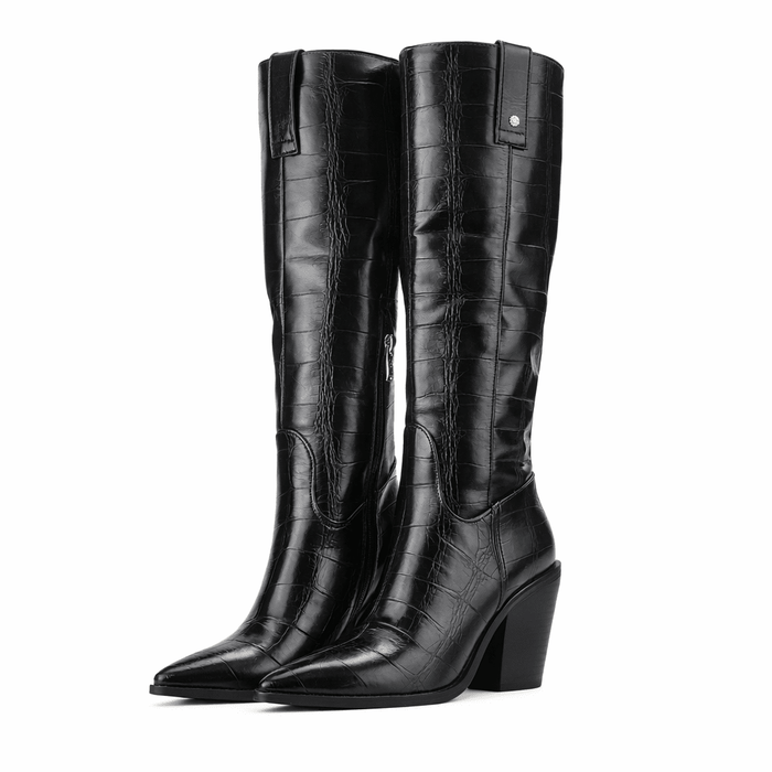 Bota Negro Mujer Casual Chalada Nevada Botas Taco Chalada