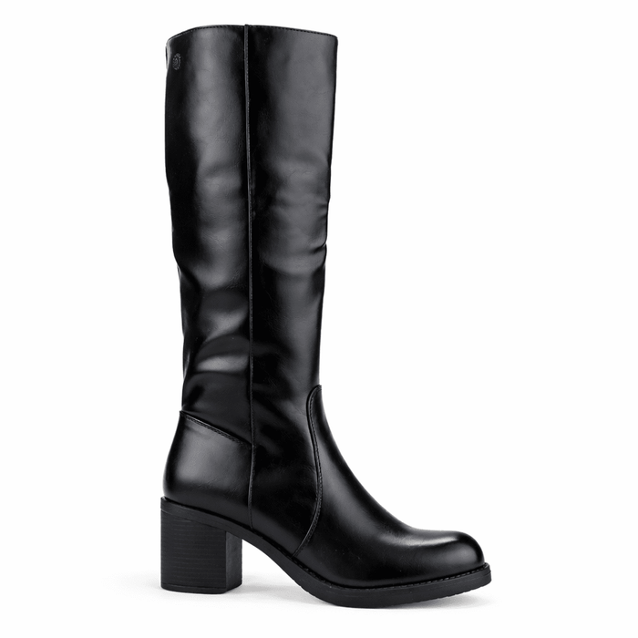 Bota Negro Mujer Casual Chalada Prata Botas Taco Chalada