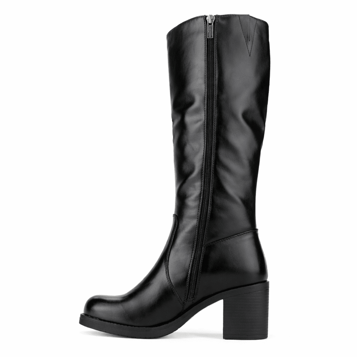 Bota Negro Mujer Casual Chalada Prata Botas Taco Chalada