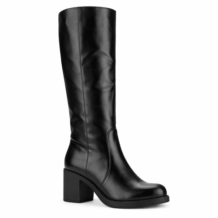Bota Negro Mujer Casual Chalada Prata Botas Taco Chalada