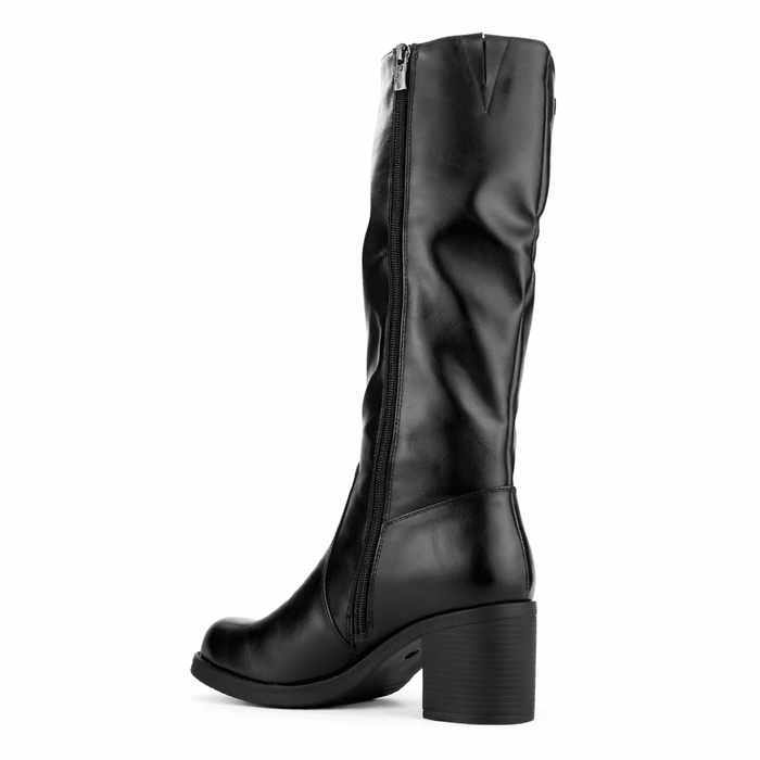 Bota Negro Mujer Casual Chalada Prata Botas Taco Chalada